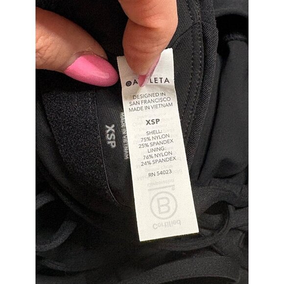 NWT Athleta Black Keyhole One Piece Swimsuit-sz XS Petite - Picture 7 of 9